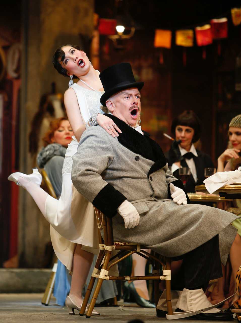 Patrick Raftery onstage with Sharleen Joynt in a production of La Bohème with Vancouver Opera.